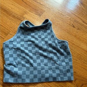 Checkered Sports Bra Top
